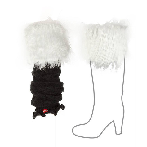 Women's SOXO furry legwarmers, long