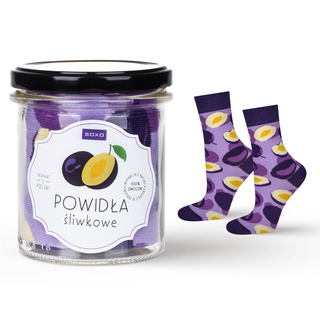 Plum Jam Socks in a Jar