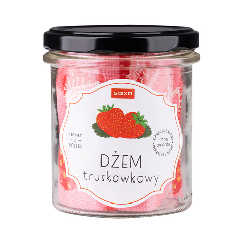 SOXO GOOD STUFF women's socks with strawberry jam in a jar