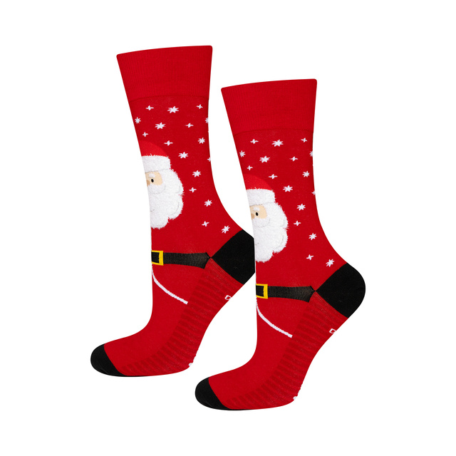 Santa Claus Socks in a Holiday Card