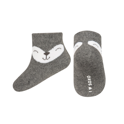 SOXO Baby socks with raccoon-face with 