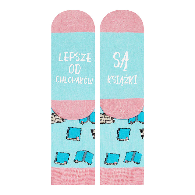 Set of 4x Dark SOXO dark women's long socks with Polish inscriptions funny gift