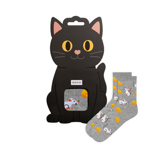 Black Cat and Mice Children's Socks