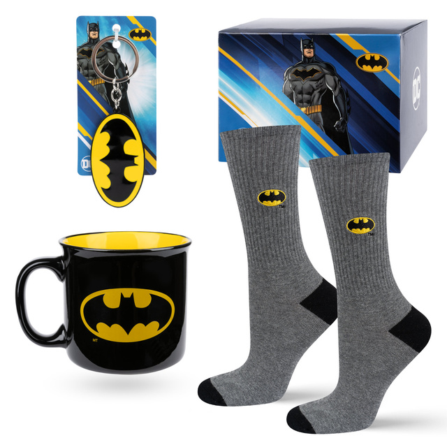 Zestaw Skarpetki Batman + Kubek + Brelok