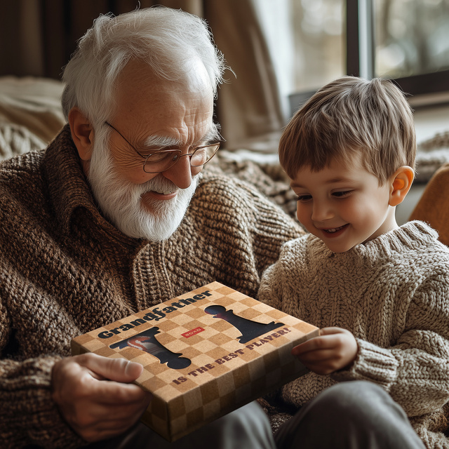 Chess Socks for Grandpa 2-Pack