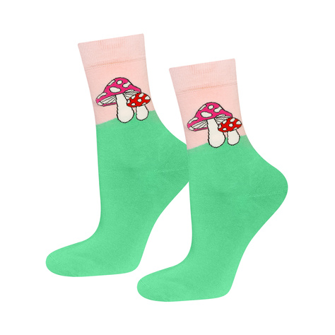 Women's socks SOXO mushrooms - 2 pairs