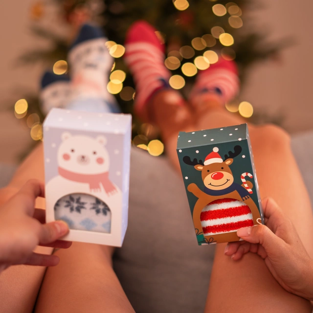 SOXO women's reindeer socks