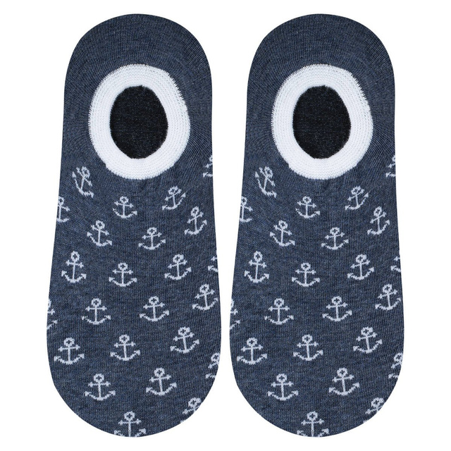 Colorful men's socks SOXO with silicone, cotton funny anchors