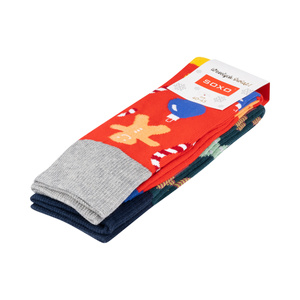 Set of 2x colorful SOXO GOOD STUFF men's socks funny Christmas