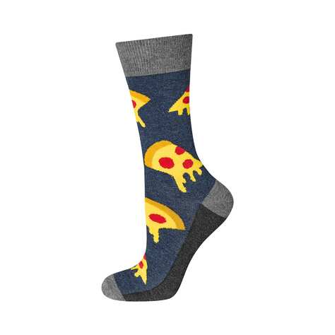 Men's colorful SOXO GOOD STUFF socks cotton pizza