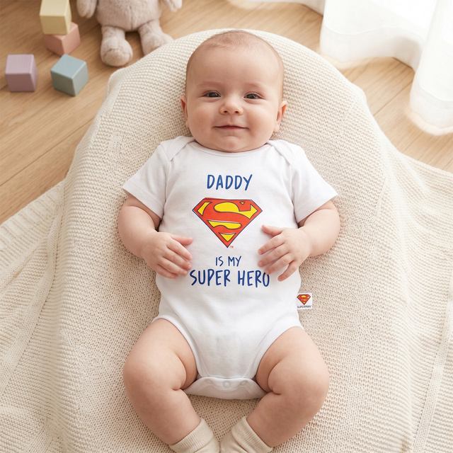 Set of 4x Warner Bros Superman baby bodysuits