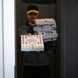 Ankle Socks in a Pizza Box 6-Pack