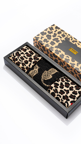 SOXO Women's Leopard Classic Socks in Packaging - 3 Pairs