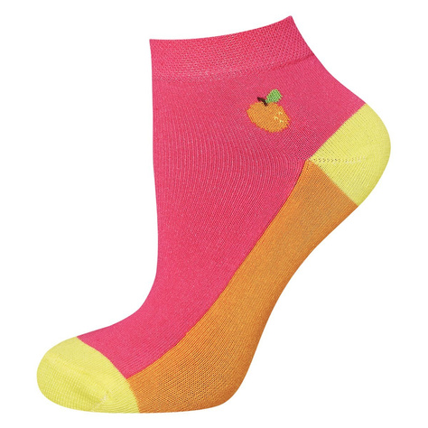 Colorful women's socks SOXO cotton inserts orange