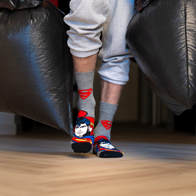 Batman and Superman Socks 2-Pack
