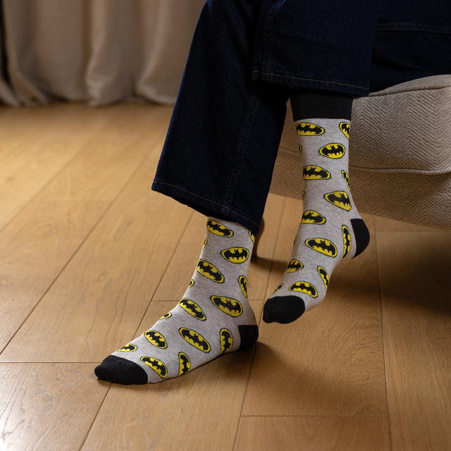 Batman and Superman Socks 2-Pack
