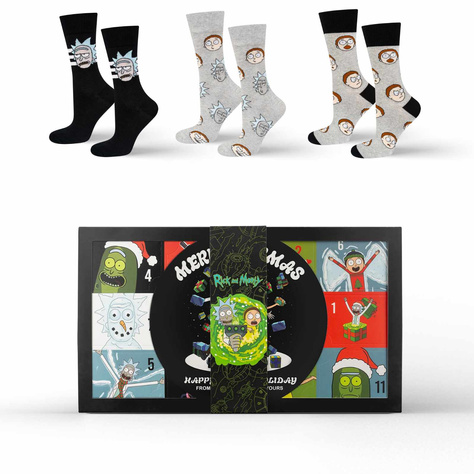 Rick and Morty advent calendar Set of 6x SOXO men's socks