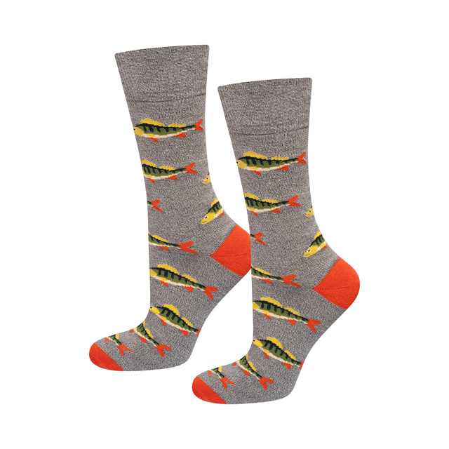 Men's Colorful Socks SOXO Fishing Atlas - 4 Pairs