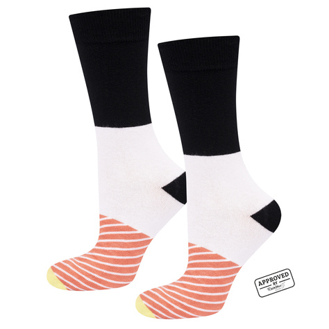 Set 3x Colorful women's men's SOXO socks Sushi in a box 