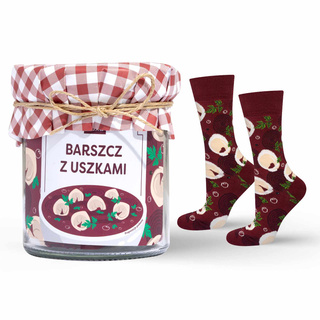 Borscht with Dumplings Socks in a Jar