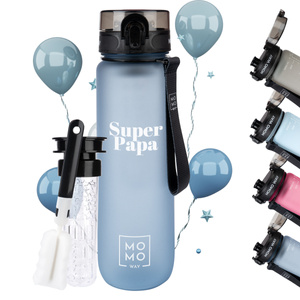 MOMO WAY Water bottle 0.6L gray | gift idea | BPA free | Tritan