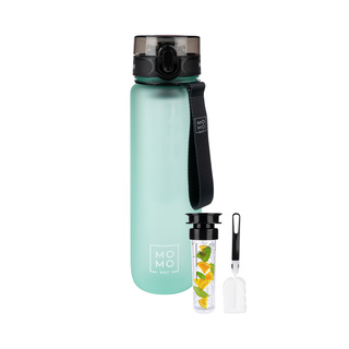 MOMO WAY Water bottle light green | ideal for travel | BPA free | Tritan