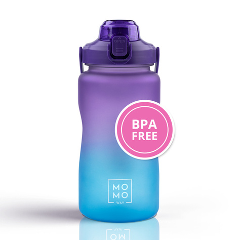 Butelka na wodę 1.5L fioletowo-niebieska | BPA free 