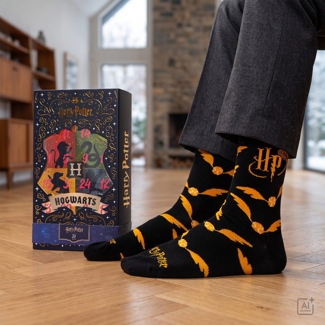 Kalendarz Adwentowy ze Skarpetkami Harry Potter 12-pak