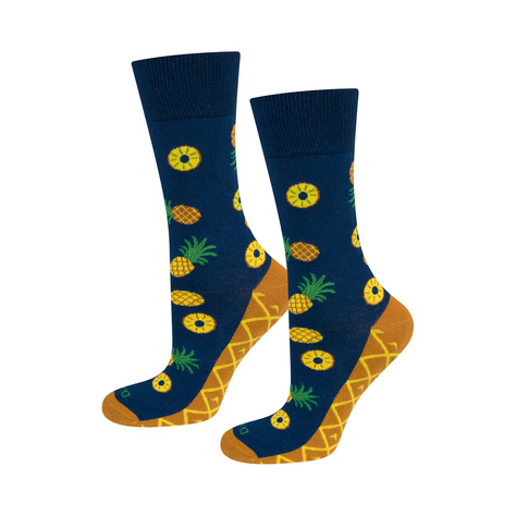 Set of 2x Women's Socks | Men's SOXO | Avocado in Box | Pineapple in Box | Fun Socks for Her | Unisex for Him
