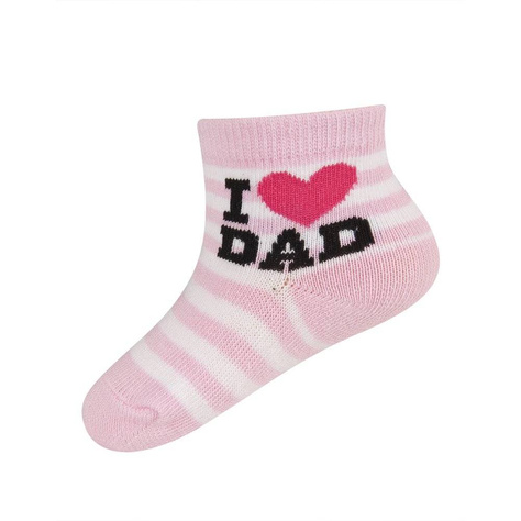 Set of 6x SOXO white baby socks with ABS inscriptions