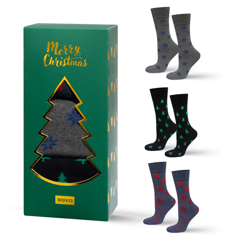 Men's SOXO Christmas Socks - 3 Pairs