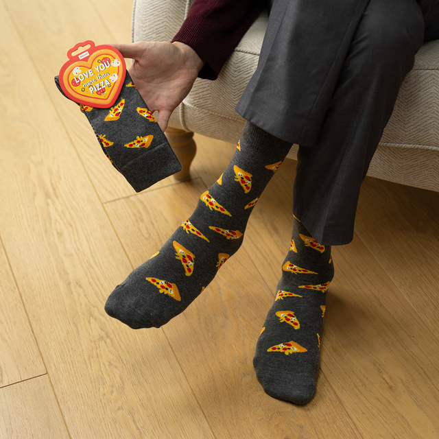 Skarpetki Love You More Than Pizza