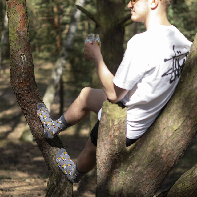 Zestaw 4x Skarpetki męskie SOXO GOOD STUFF bawełniane wesołe na prezent 