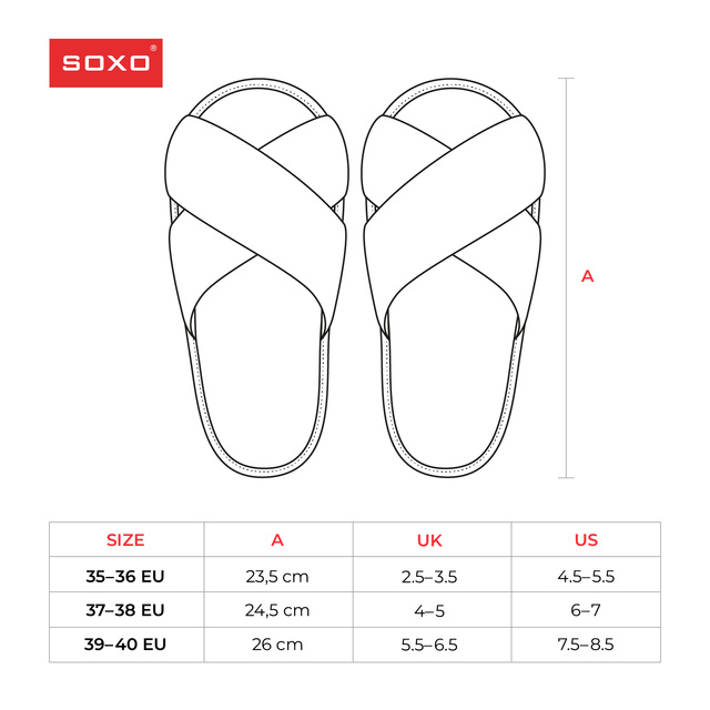 Women's slippers SOXO fur gray with a hard TPR sole, packed in a gift box