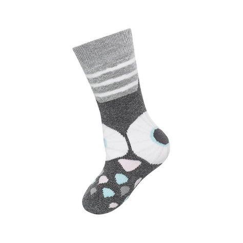 Gray children's SOXO socks cheerful warm terry owl