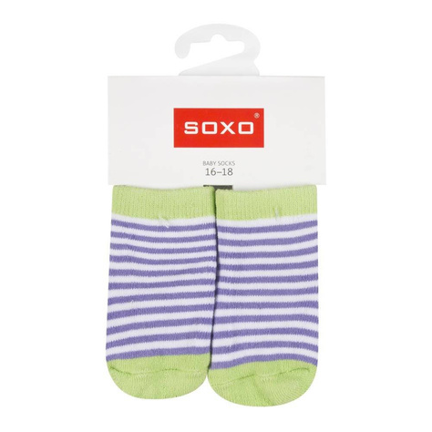 SOXO Infant striped socks with ABS