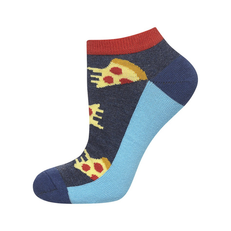 Set of 2x Colorful men's feet SOXO GOOD STUFF cotton pizza