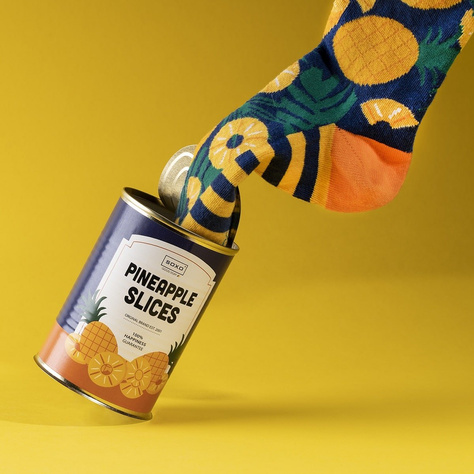 Women's Socks | Men's | SOXO GOOD STUFF | canned pineapple | for a gift | Unisex