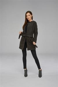 Coat with waist belt