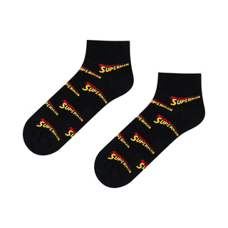 Black SOXO black socks Superman DC Comics cotton socks