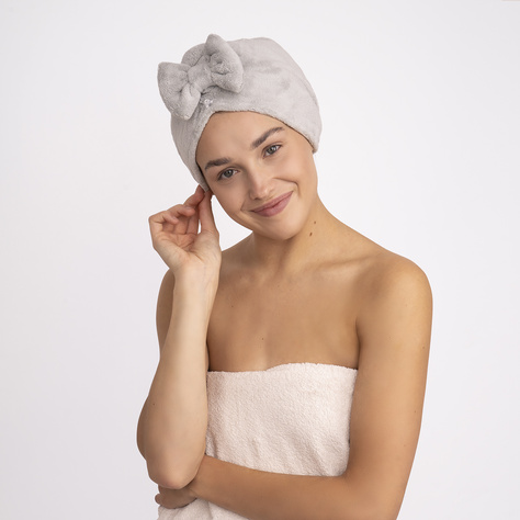  MOMO WAY gray bath turban | towel