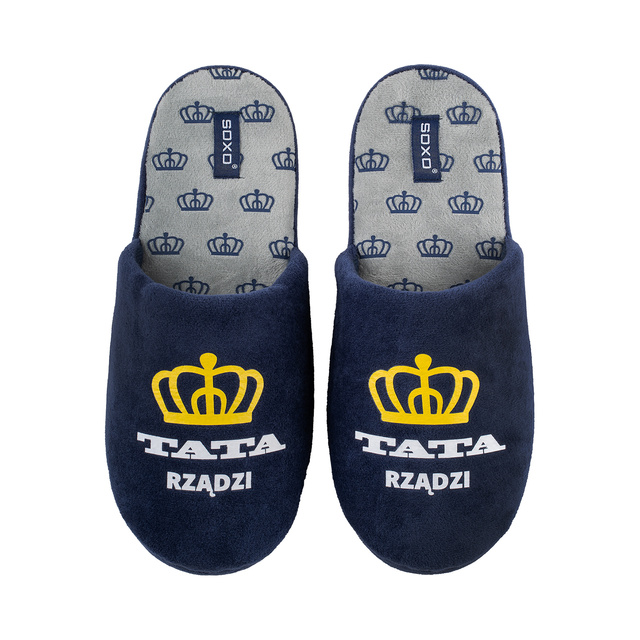 Men's slippers SOXO with the inscription in a giftbox