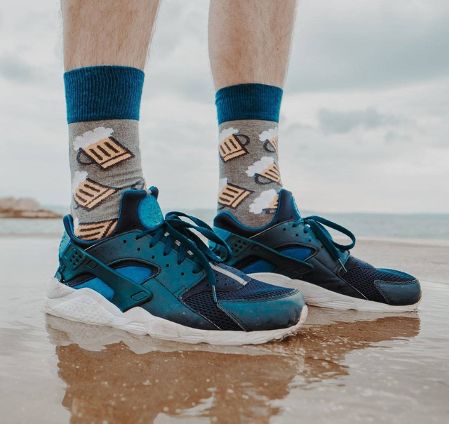 Socks in a Pizza Box 4-Pack