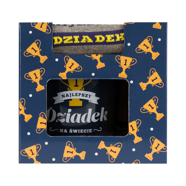 Zestaw Skarpetki Najlepszy Dziadek + Kubek