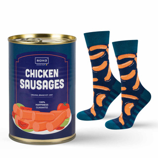 Chicken Sausages Socks in a Can