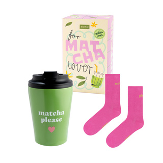Zestaw Skarpetki Matcha + Kubek Termiczny