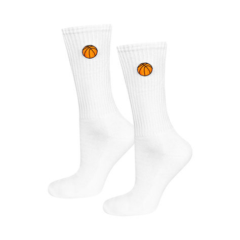 SOXO men's white socks with embroidery - 5 pairs 