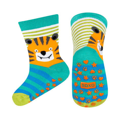 Set of 3x Colorful SOXO children's socks animals