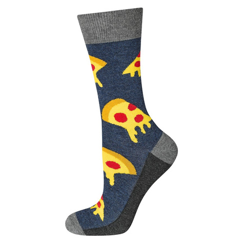 Set of 4x SOXO GOOD STUFF men's socks in a pizza box