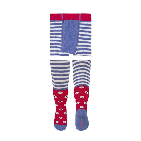 Colorful SOXO baby tights with a pattern